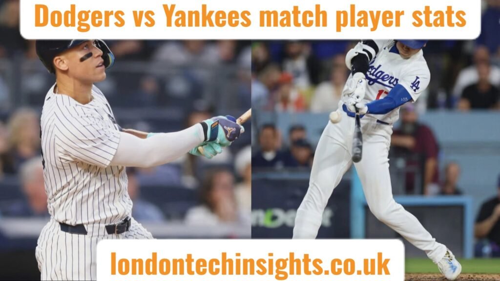 Dodgers vs Yankees match player stats