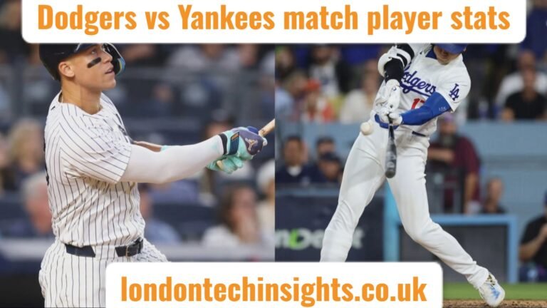 Dodgers vs Yankees match player stats