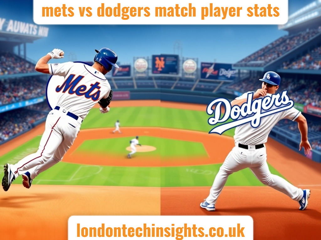 mets vs dodgers match player stats