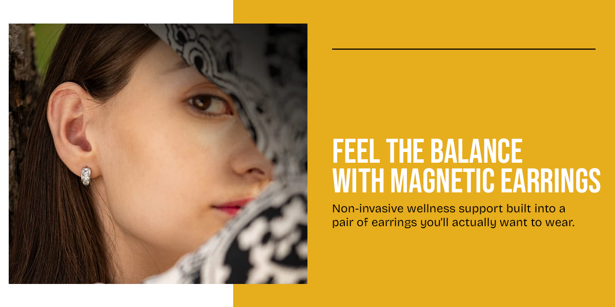 Wearing MagnetRX Magnetic Earrings